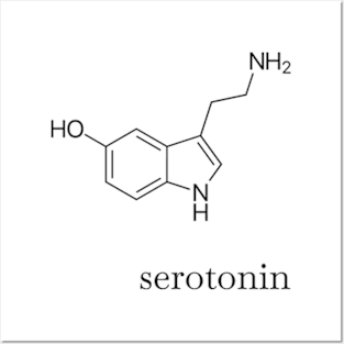 Serotonin (Black) Posters and Art